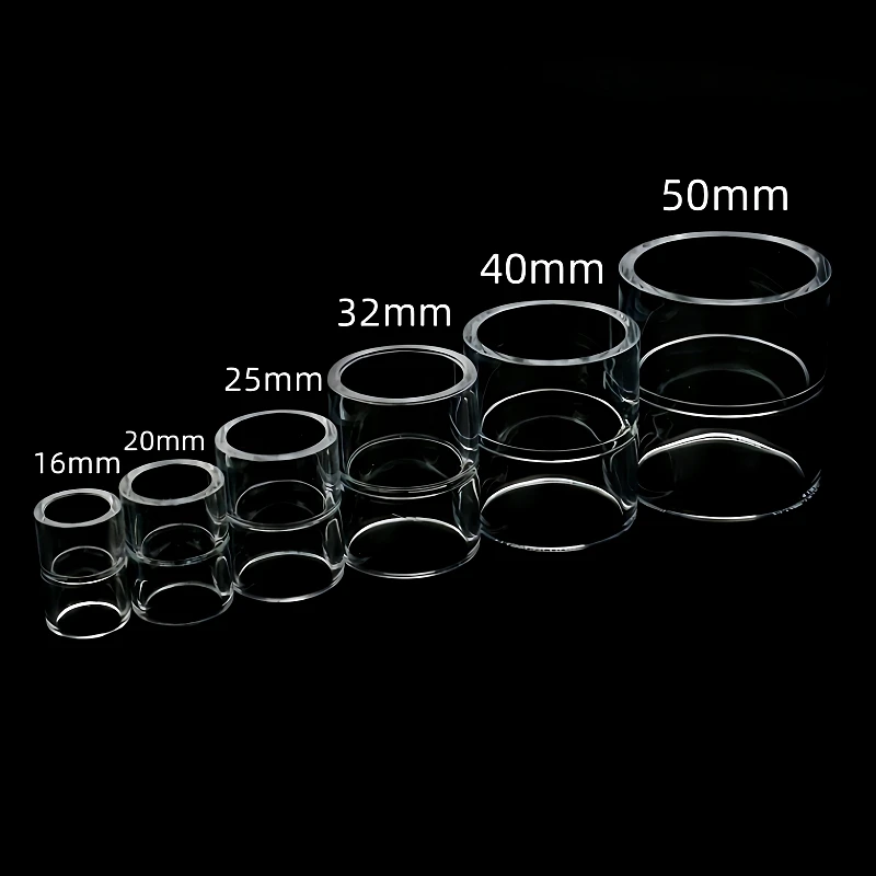 10PCS ID 16~50mm Acrylic Pipe Straight Connector Garden Irrigation DIY Fitting Aquarium Tank Plexiglass Direct Joint Accessories