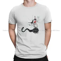 Cat Hipster Polyester TShirts Gaston Lagaffe Comic Male Style Tops T Shirt Round Neck