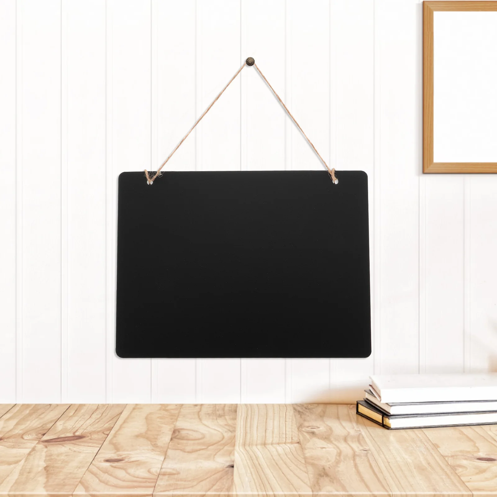 Hanging Chalkboard Sign Erasable Message Board Wall Decor Density Board Easy Setup 160209 Chalkboard Sign