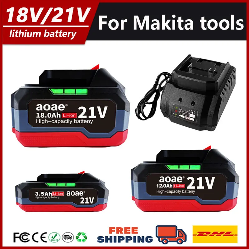 2026NEW 18V/21V Replacement Li-ion Battery For Makita LXT BL1850 BL1840 Power Tools Batteryfor DDF487 Electric Drill Screwdriver