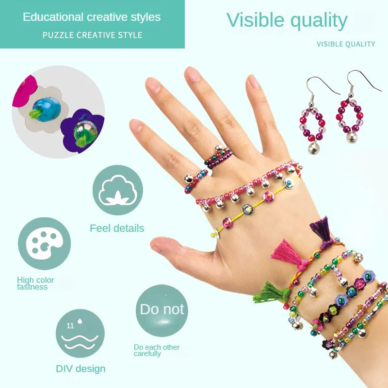 DIY Charm Bracelet Making Kit - Beading Woven ， Perfect Christmas Gift Birthday Festival Set for Girls Who Love Crafting