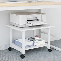 Small Multi-Layer Copier Organizer Durable under Desk Shelves Office Table Storage Solution for Efficient Workspace