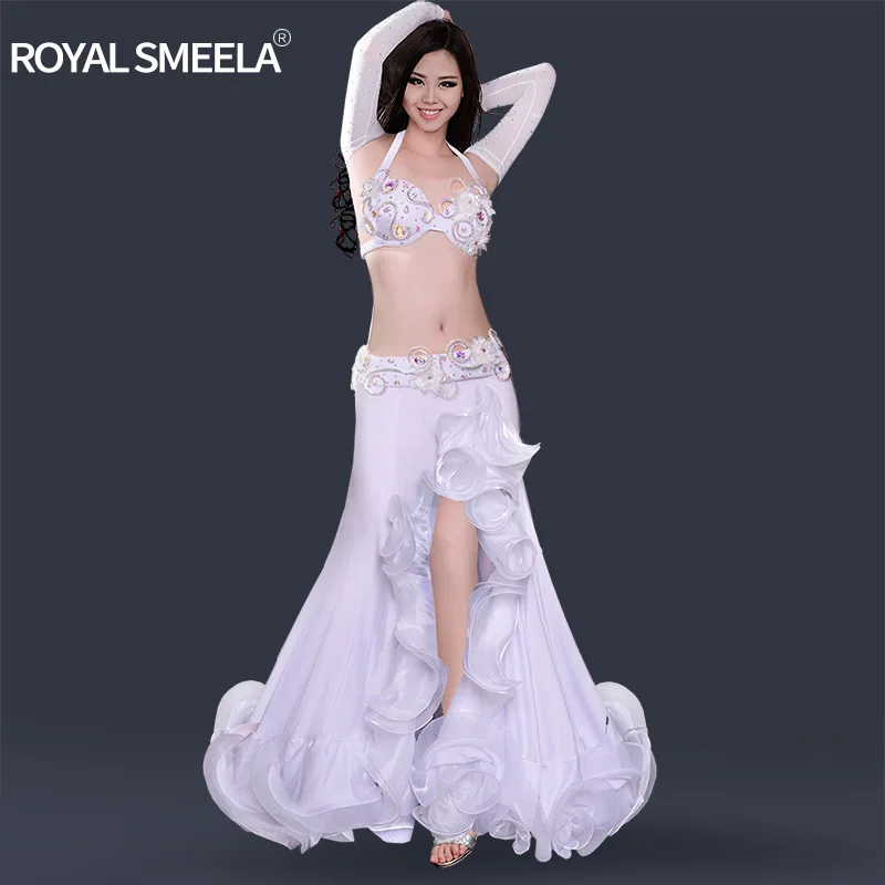 2024 Woman Belly Dance Costume Suit Adult High-end Sexy Hip Big Dress Performance Costume 8053