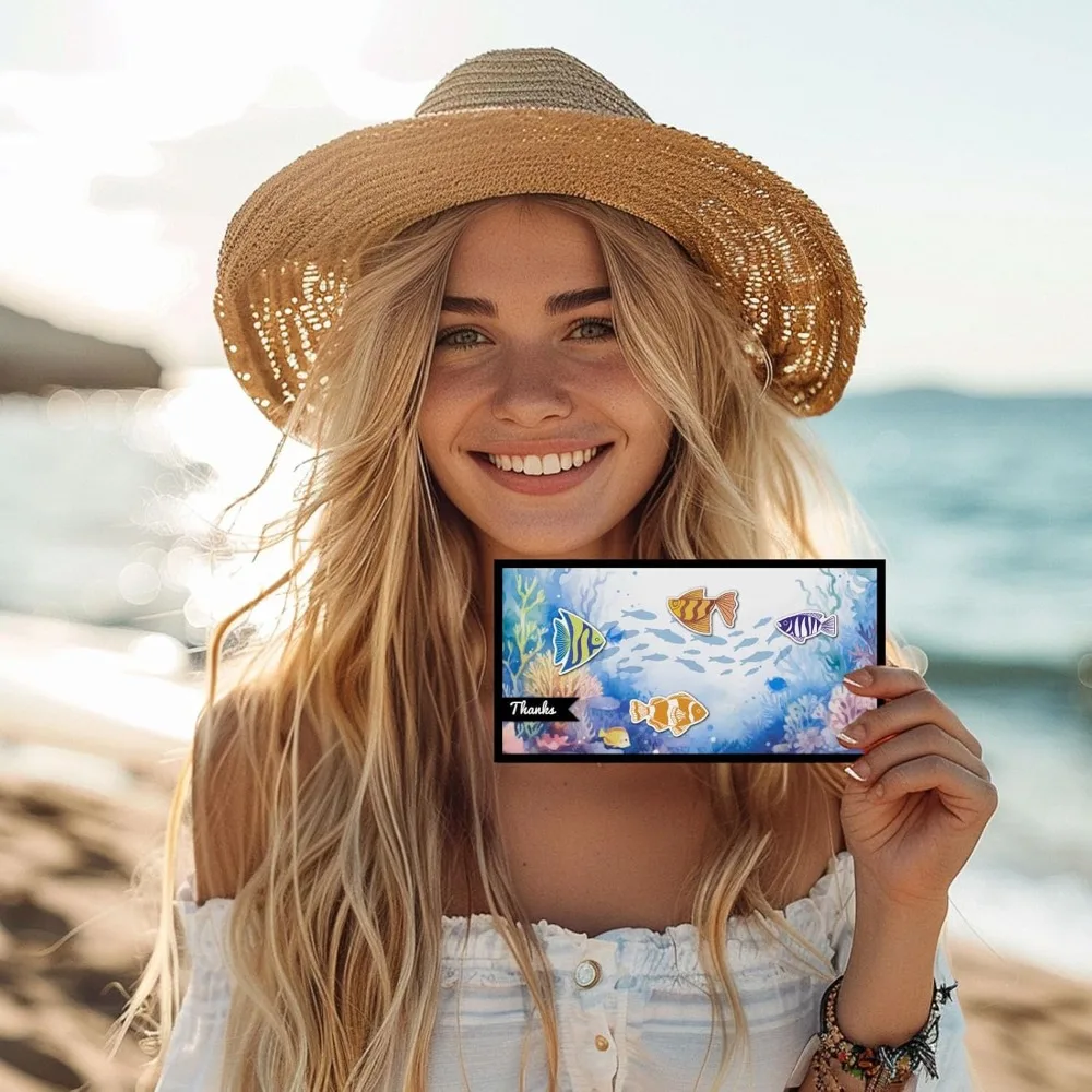 الصيف المحيط كلوونفيش واضح Stamps لسكرابوكينغ قوقعة محارة سيليكون Stamps الحيوان الأسماك ختم شفاف لصنع البطاقة #4