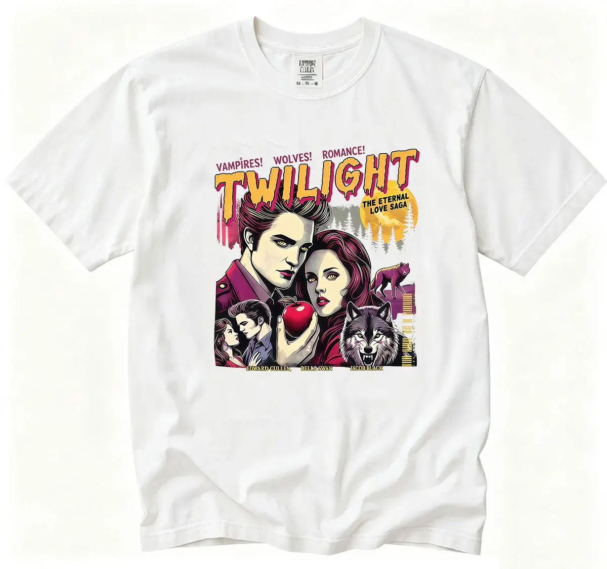 Movie Twilight Vampires Wolves Romance Graphic T Shirts Men Women Retro Aesthetic Fashion T-shirt Harajuku Oversized Cotton Tees