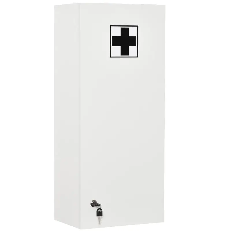 Armario Para Medicamentos De Pared Con Cerradura, 5 Niveles Y Estantes Ajustables, En Madera Y Vidrio, Blanco, 30X20X70Cm — -75%, 242.15€ Coupon, from 80.71€ – 75% descuento – €80.71