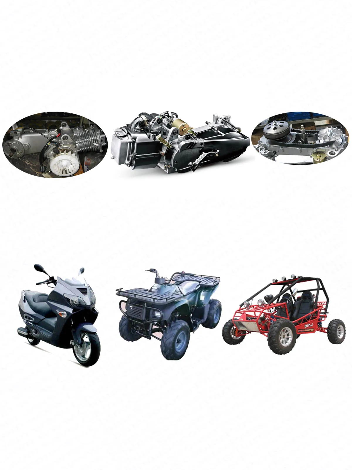 GY6 125CC 150CC 155CC 170CC 175CC 180CC 52.4mm 57.4mm 58.5mm 59mm 61mm 62mm 63mm Piston Gasket Kit  Quad ATV Go Kart Buggy Parts