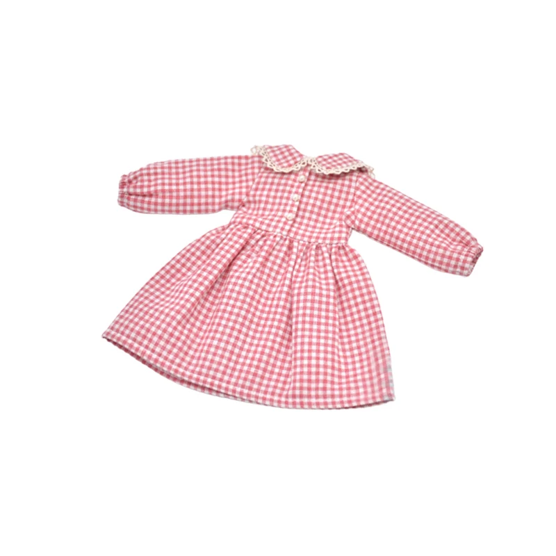 

Clothes for doll Stylish plaid skirts in pink, yellow, gray Fits 28cm Blyth Azone OB22 OB24 Doll Toys Gift