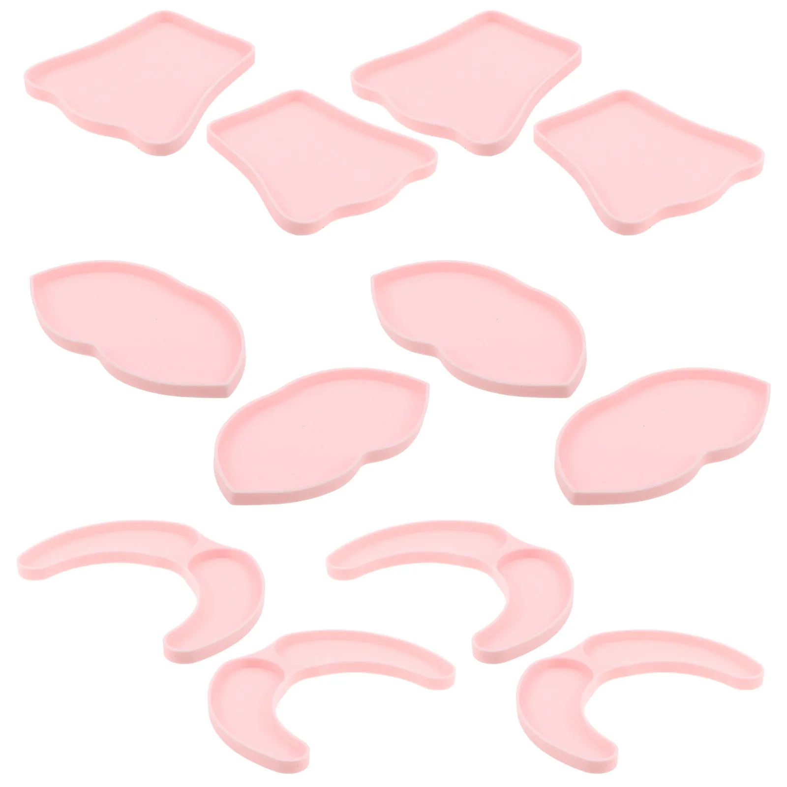 4Sets Plastic Face Mask Mold Tray Reusable Facial Mask Making Kit Seaweed Mud Mold for Eyes Lip Nose Home Beauty
