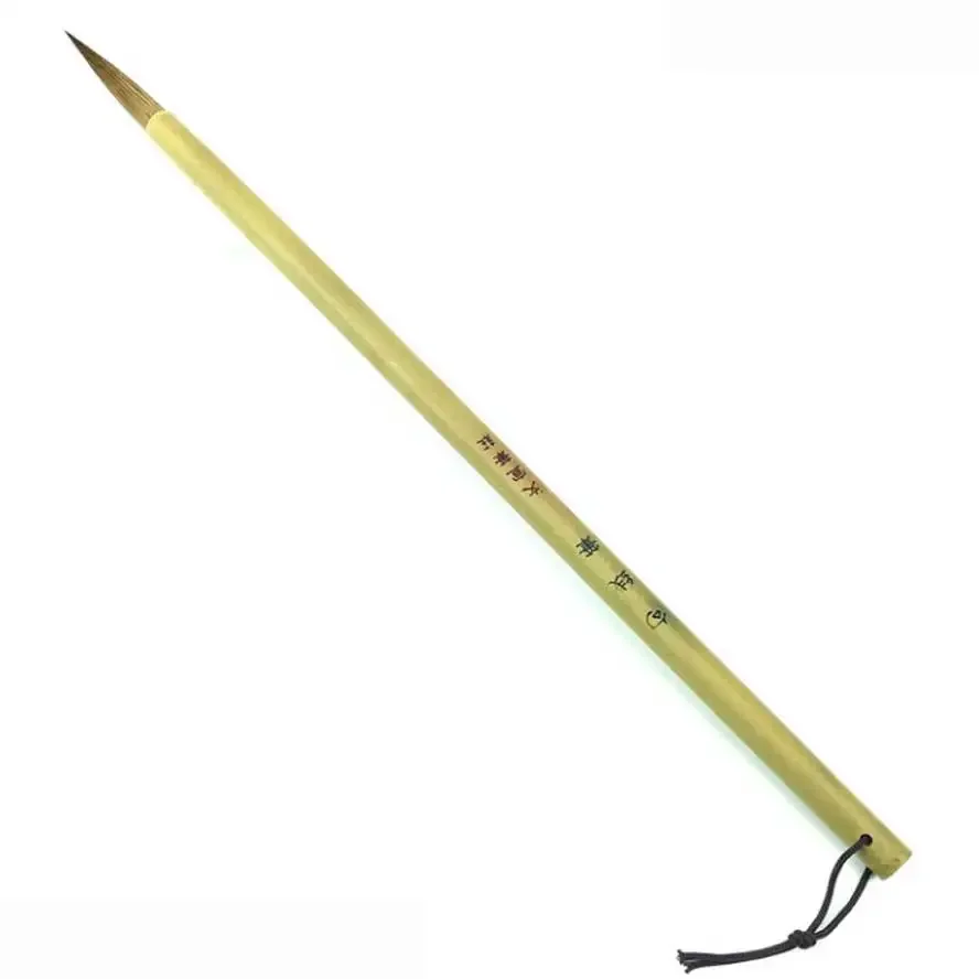 Chinese Calligraphy Brushes for Slender Gold & Line Painting Weasel Brush Hair Pen Bamboo Rod Pen Holder Art Painting Supply