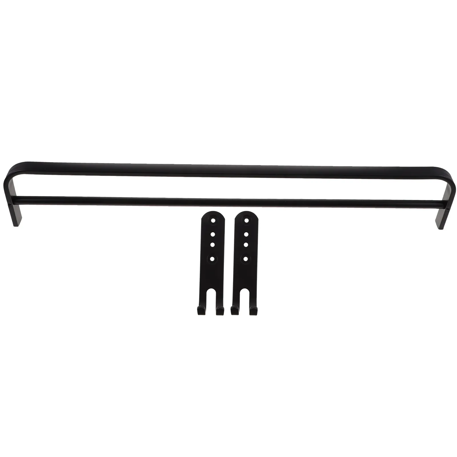 

Dual Hook Wall Mount Self-Adhesive Towel Holder Aluminum Alloy Bathroom Towel Rack Modern Space Saving Design for Bathroom
