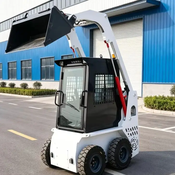 Customized Small Skid Steer Shovel, Mini Skid Steer Loader, High-Quality Skid Steer Carrier, Feed Transfer Equipment for Farms