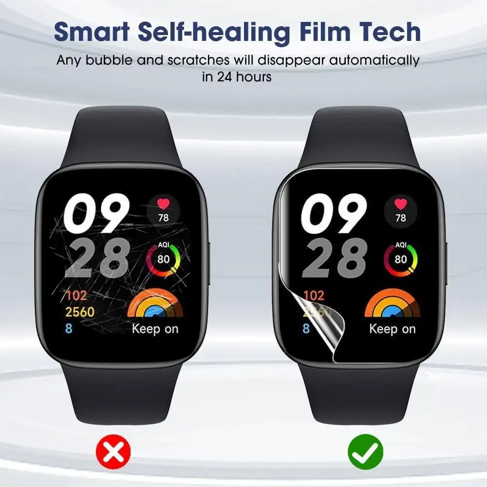 3 stücke Hydro gel Schutz folie für Redmi Watch3 Active/Redmi Watch3 Lite Soft Clear Protector Film Vollbild schutz Zubehör