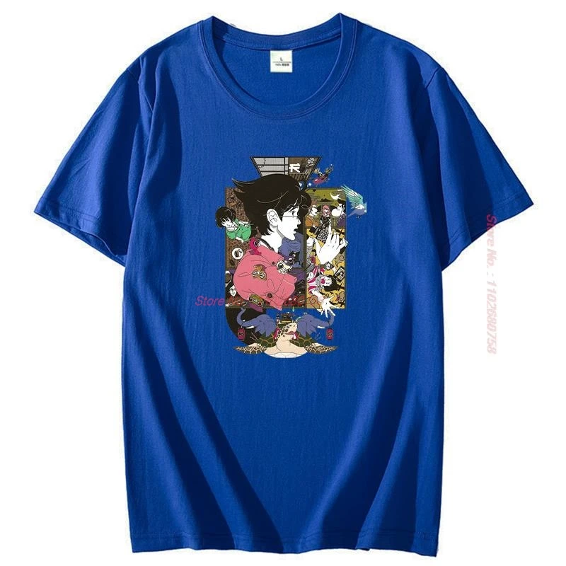 Summer Cotton T-Shirt The Tatami Galaxy Ozu Anime Graphic T Shirts Short Sleeve T-Shirt O-Neck T-Shirt Harajuku Men's Clothing