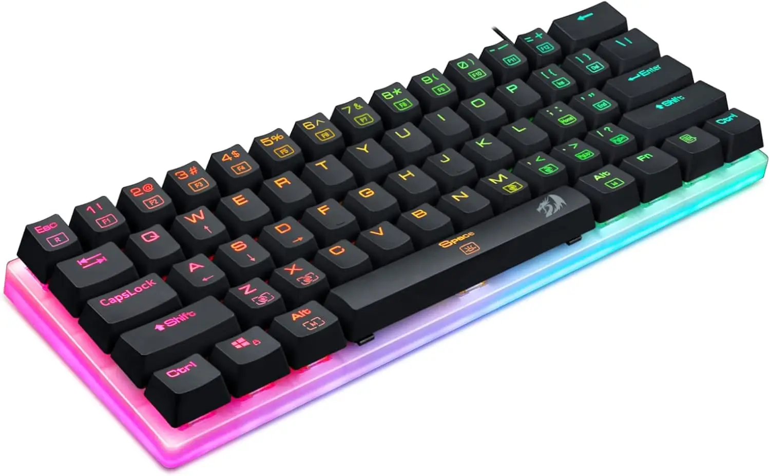

61-Key Mechanical Gaming Keyboard with RGB Backlight, Outemu Blue Switches, Type-C Wired, Anti-Ghosting NKRO