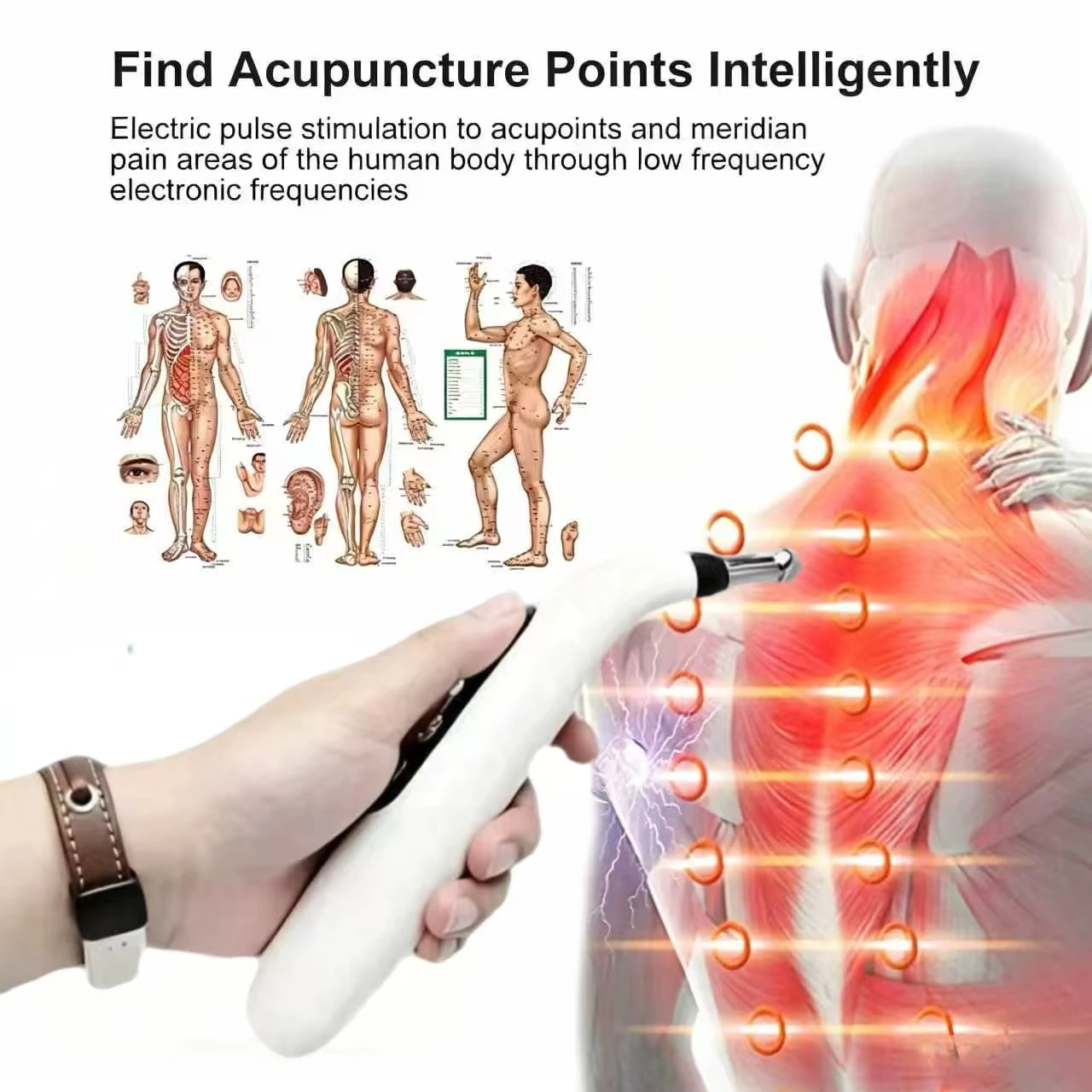 

Acupuncture Pen 5 Heads Electric Muscle Pain Relief Massager for Body Back Leg Shoulder Relaxation Home Health Care Tool