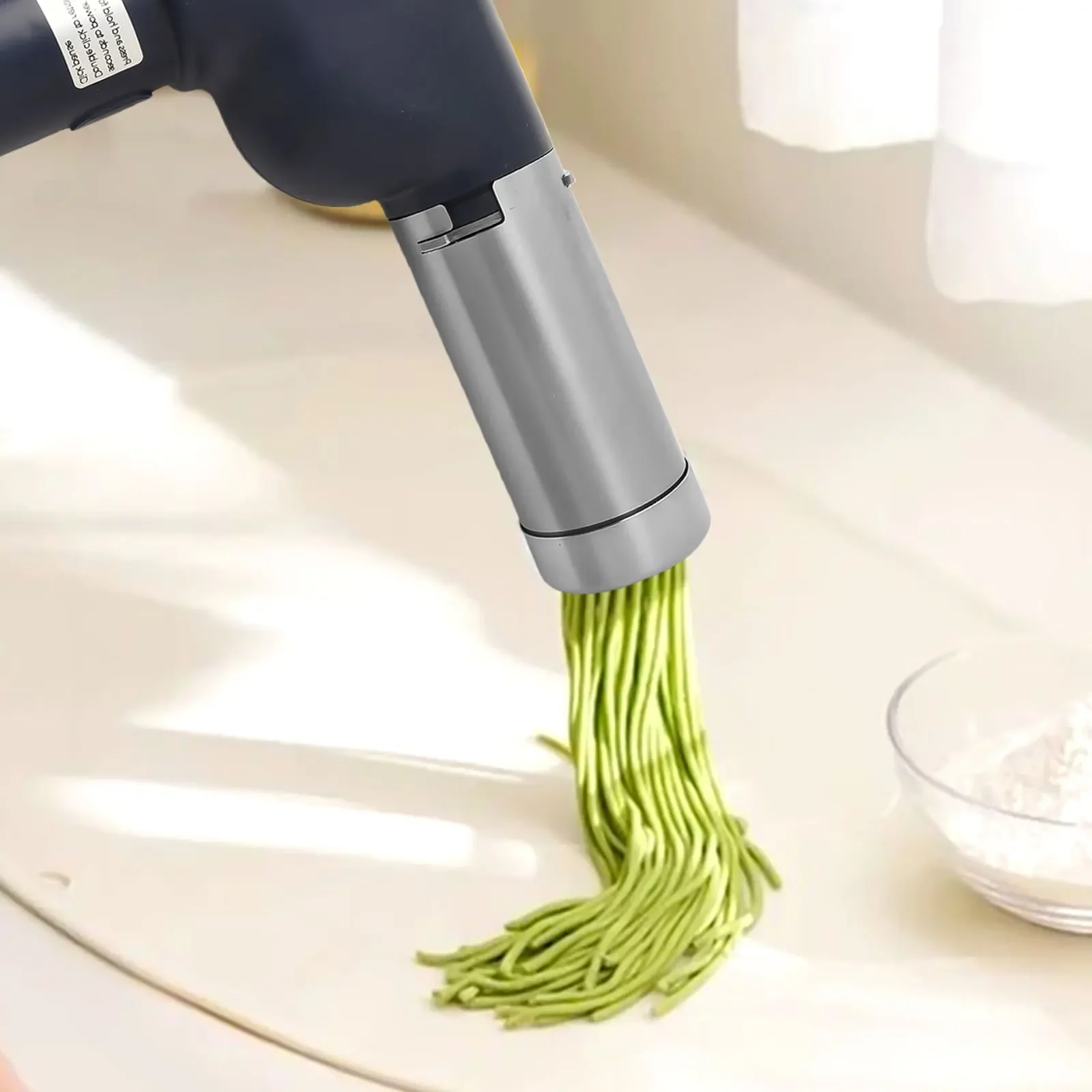 Handheld Noodle Machine Intelligent Dough Press Rolling Small Food Kitchen Household Electric Cordless Pasta Maker 5 Pasta Shap