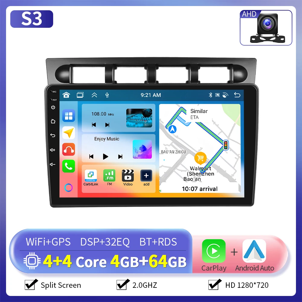 Camecho Autoradio Voor Kia Morning/Picanto 2007/EURO STAR 2001-2011 CarPlay Android Auto Intelligente systemen GPS Stereo