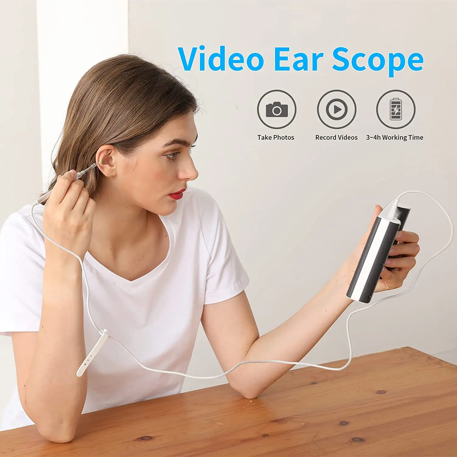 Digital Otoscope 7 Inch LCD Visual ENT Oral Endoscope Camera 3.9mm Mini Ear Digging Tool 1080P HD Home Care Tools