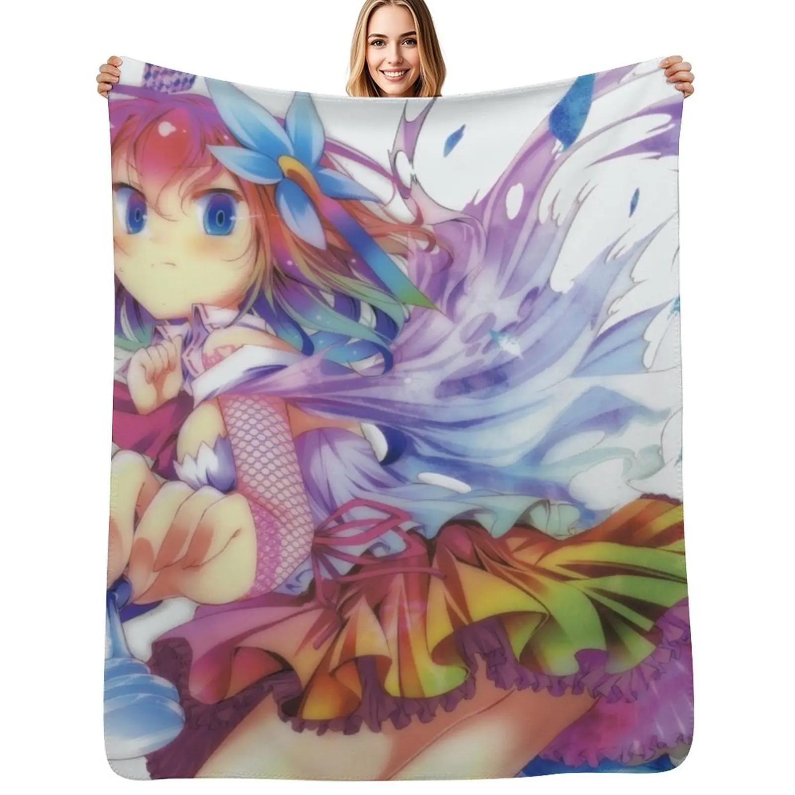 

No Game No Life - Stephanie Dola Throw Blanket Hairy decorative Loose heavy to sleep Blankets