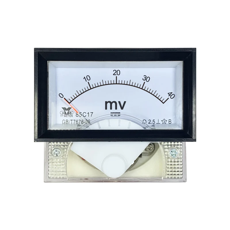 85C17 DC Millivolt Vôn Kế 50mV 75mV 100mV 200mV 300mV 500mV 1000mV Con Trỏ Đo Điện Áp Nhỏ 40*70Mm Màu Đen đồng Hồ