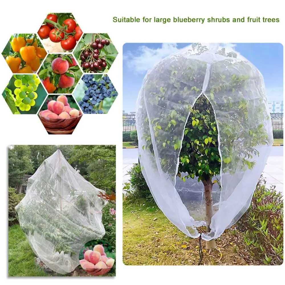 10ftx10ft Fruit Tree Netting Bags Insect Proof Large Insect Bird Barrier Netting with Zipper and Drawstring Garden Bird Netting