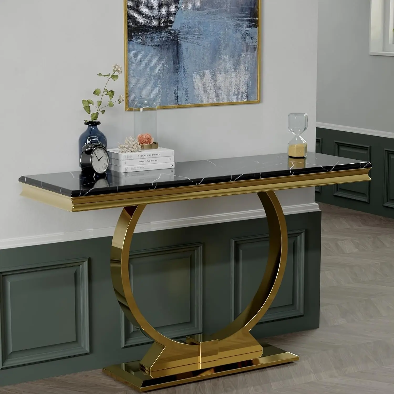 Black Gold Console Table, 50