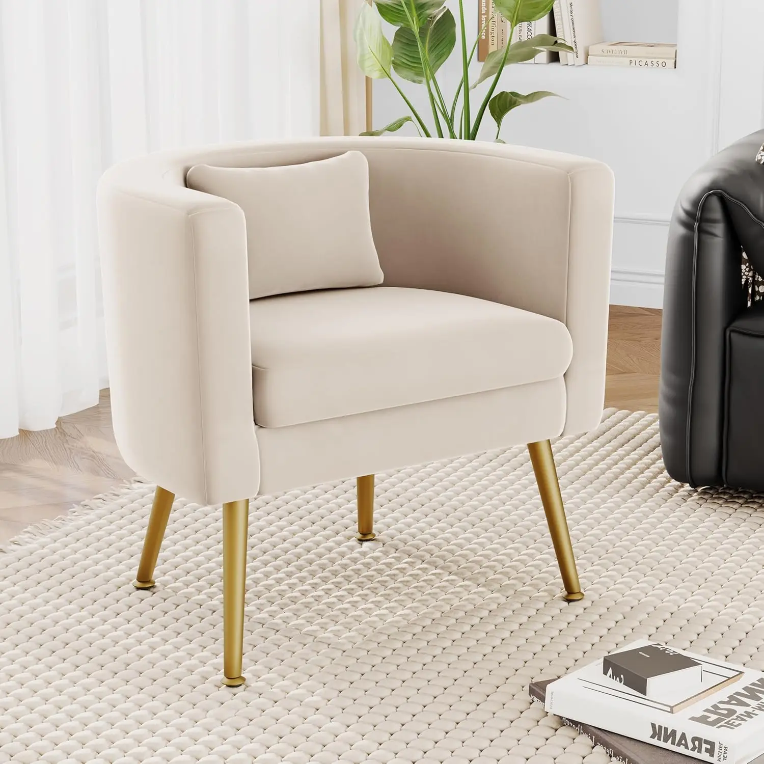 

Кресло-бочонок из вельвета, обитое современное кресло-бочонок с подлокотниками для гостиной, кресло-реклайнер в стиле середины века