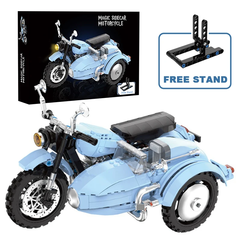 MOC Creative School of Magic Movie Hagrid Flying Motorcycle Building Blocks Moto Model Assemble Brick Toy Gift For Kid Boy Adult