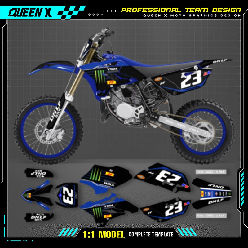 

Queen X MOTOR Cusotm Team Motorcycle Graphics Decal Stickers Kits For YAMAHA YZ85 2015 2016 2017 2018 2019 2020 2021 YZ 85 007