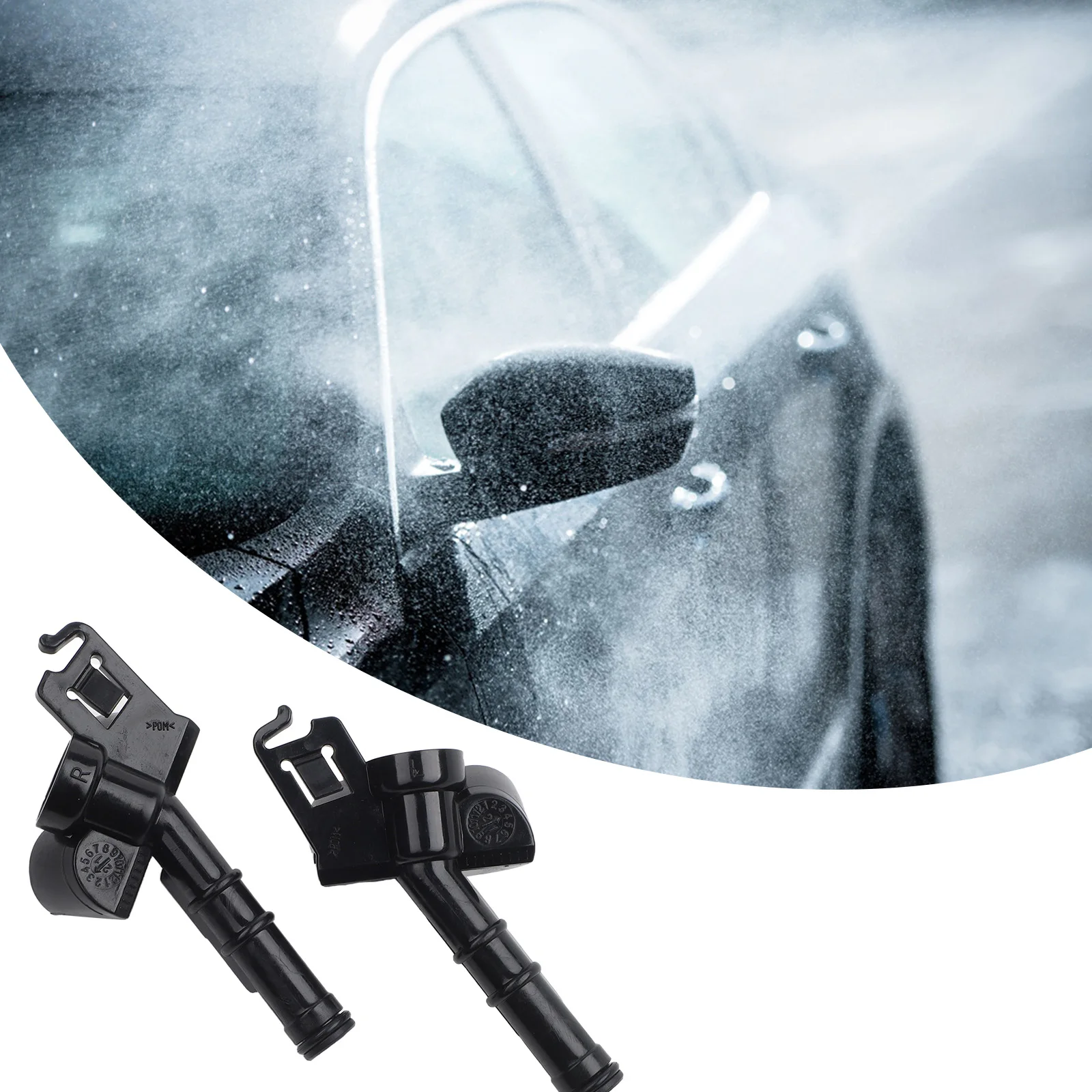 

Headlight Washer Kit As Shown Washer Cleaning Nozzle Direct Installation Replacement Easy Installation Made Of Quality Materials