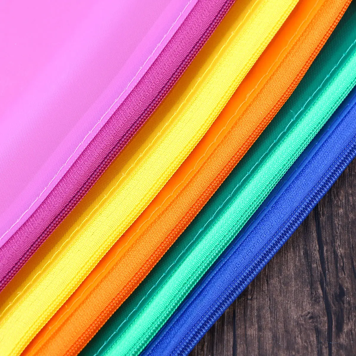 

16pcs A6 Portable Office Stationery Bag Mesh Zipper File Bag Frosted PVC Waterproof Pencil Bag Office School Supplies(Random