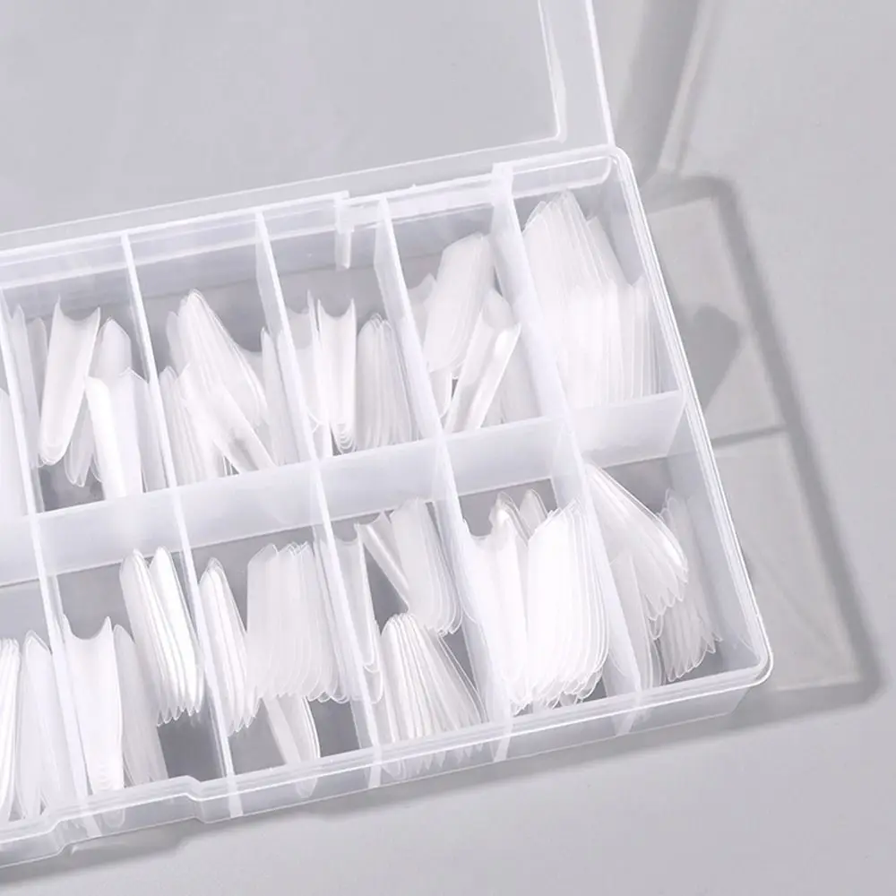 เล็บปลอมบางเฉียบ 100/360 ชิ้น แบบไม่ทิ้งรอย เล็บปลอมบางเฉียบสำหรับตกแต่งเล็บ รูปทรงวงรียาว แผ่นเล็บปลอมแบบติดง่าย สำหรับตกแต่งเล็บ