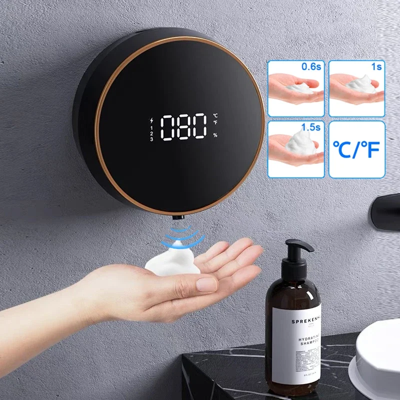 

Touchless Wall-mounted Infrared Sensor Soap Dispenser - Automatic Liquid Foam Machine with USB, Electric Hand Sanitizer Tool