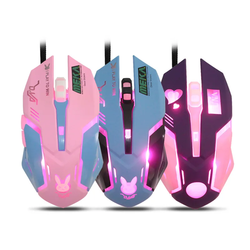 Mute Pink DVR Eating Chicken Game Mouse Gaming Mouse Computer Peripheral Accessories Mouse