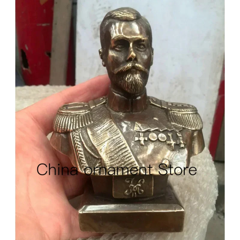 

12CM Russian Tsar NICHOLAS II bust statue 5" H bronze statue 15cm Suvorov /Emperor Peter Zhukov 21CM