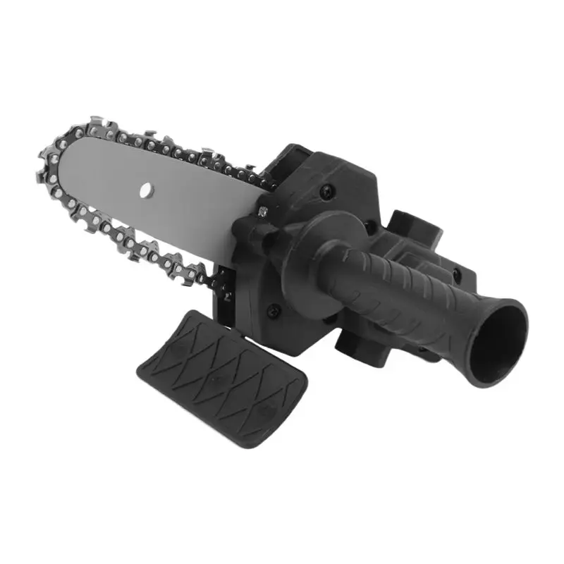 AC88-Electric Drill Converter Into Electric Saw With 4 Inch Chain Mini Handheld Chain Saw Conversion Bracket