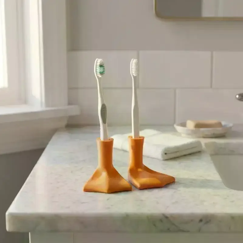 Duck Foot Toothbrush Holder Creative Duck Paw Design: 1/2pcs Universal Bathroom Countertop Organizer
