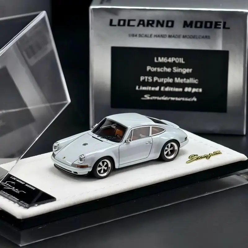 LM LOCARNO 1:64 964 Coupe Singer Resin Motor Vehicle Toy Die-casting Metal Model Collection Gifts for Men Christmas Gift