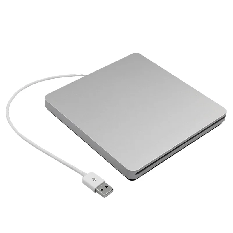 

External DVD Drive USB 2.0 Portable CD DVD +/-RW Drive DVD Burner for Laptop Macbook Pro Air Windows 7/8/10 Silver