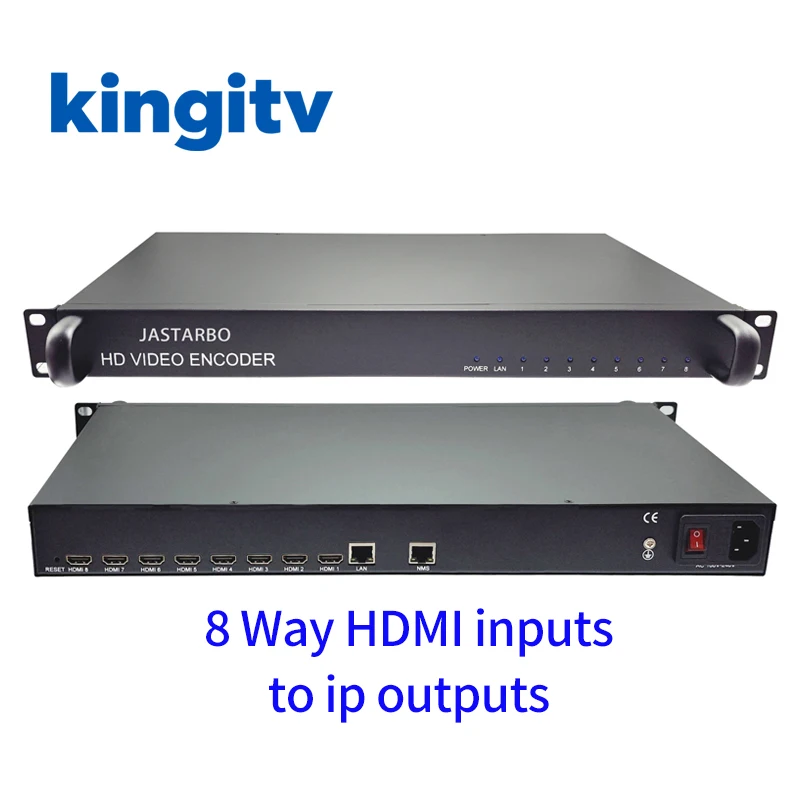 Enkoder wideo HDMI 1080P HD, 8 kanałów, H265/H264 HEVC, HDMI do IP RTMP/RTSP/HTTP/FLV/HLS/SRT/UDP/SRT