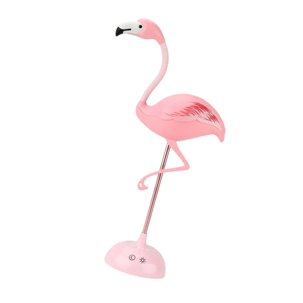 

LED Desk Lamp Touch Small Cordless Night Light USB Rechargeable Eye Protection Flamingo Shape Table Bedside Non Flickering