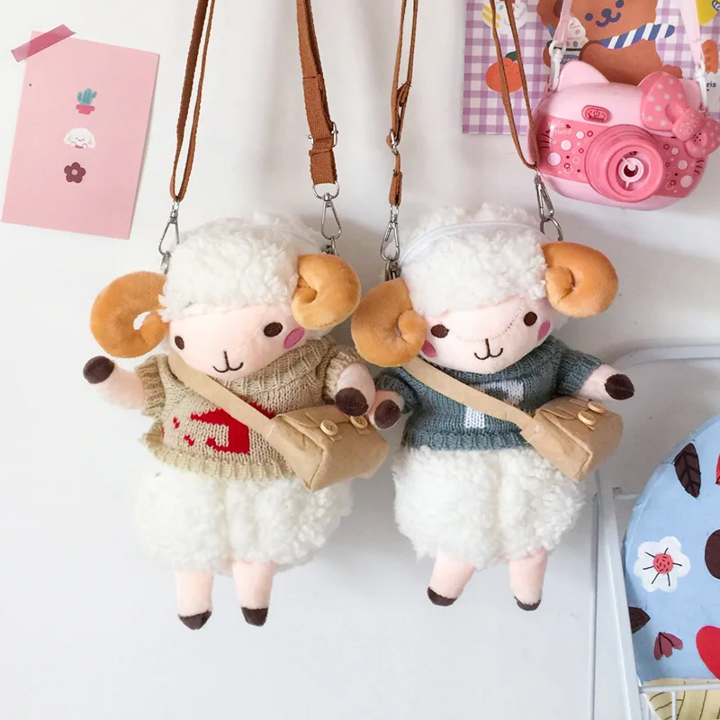 Adorkable 3D Creative Sheep Modelling Women's Crossbody Bag for 2022 Winter New Fashion Cute Cartoon Animals Female Shoulder Bag