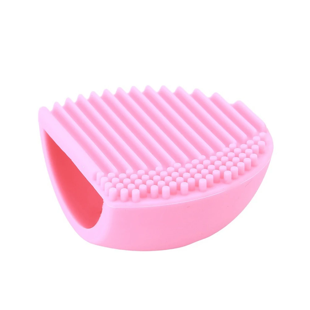 

2 pcs Makeup Brush Cleaning Mat Silicone Scrubber Board Gentle Thorough Cleansing Travel Tool Organizer Food-Grade