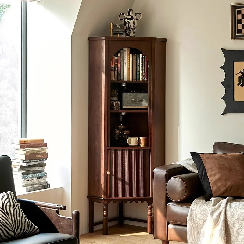 

cabinet medieval triangular dining side cabinet integrated against the wall Customizable