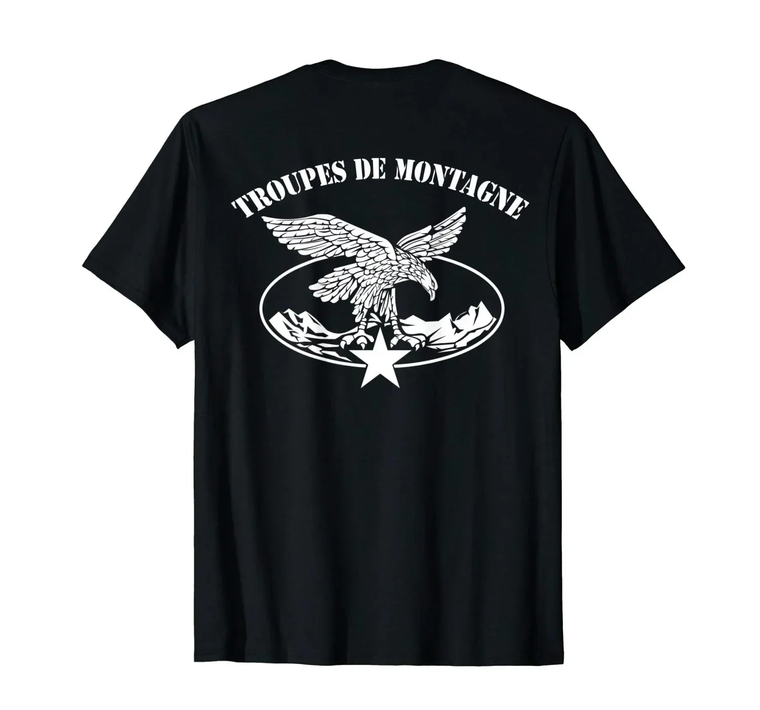 France Chasseurs Alpins Mountain Brigade Army T-Shirt Double Side New 2019 Hip Hop and Men's Brand Clothing Fashion Tees Shirts