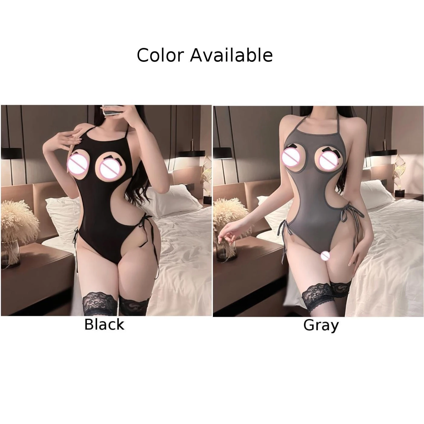 女性のためのセクシーなランジェリー,透かし彫りのホルターネック,取り外しなし,ボディスーツ,パジャマ,親密なレオタード,いちゃつく,誘惑,セックスのためのナイトウェア