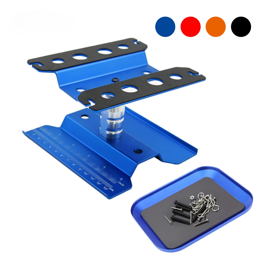 

RC Car Work Stand Repair Workstation 360° Rotation Lift with Screw tray for Traxxas Axial Arrma Redcat 1/10 1/12 1/16 RC Car