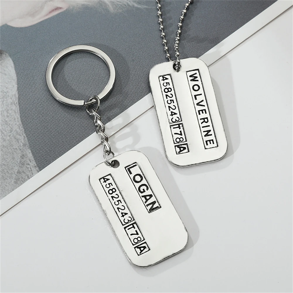 X-men Wolverine tarjeta militar COLLAR COLGANTE moda superhéroe Logan Howlett Cosplay periferia llavero