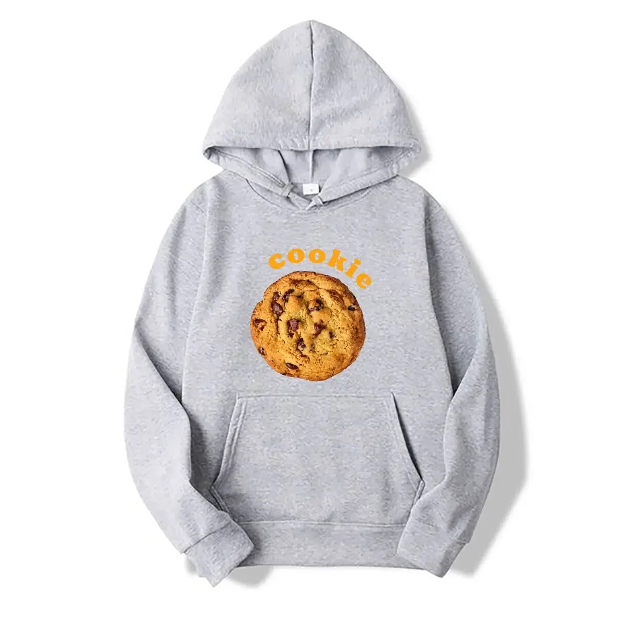 Funny Chocolate Chip Cookie Graphic Print Women Streetwear Casual Daily Comfort Autumn and Winter New Women's Hooded Sweatshirt